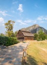 Livestock barn and path slope