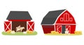 Livestock and cattle farming flat vector illustration.