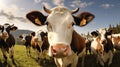 livestock cow faces Royalty Free Stock Photo