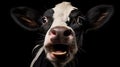 livestock cow with tongue in nose Royalty Free Stock Photo