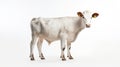 livestock cow white background