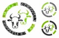 Livestock diagram Mosaic Icon of Unequal Elements