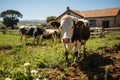 Livestock grazing outside the farm.