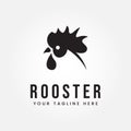 livestock logo , rooster vector, illustration vintage design Royalty Free Stock Photo