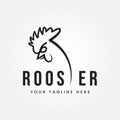 livestock logo , rooster vector, illustration vintage design Royalty Free Stock Photo