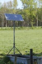 Livestock water tank, which uses solar panels to pump the water out of the ground
