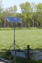 Livestock water tank, which uses solar panels to pump the water out of the ground