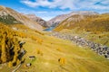 Livigno IT - Autumn aerial view Royalty Free Stock Photo