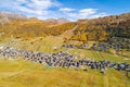 Livigno IT - Autumn aerial view Royalty Free Stock Photo