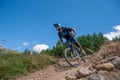 Steep descent along the path, by bike