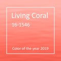 Living Coral - Color of the year 2019 Wave Minimal Background