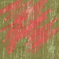 Living coral and green earth tones high resolution two toned abstract textured peeling paint splatter background Royalty Free Stock Photo