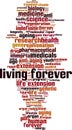 Living forever word cloud