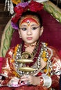 Living Goddess Kumari Royalty Free Stock Photo