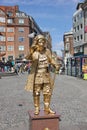 The living golden statue Royalty Free Stock Photo