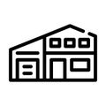 Living house line icon vector black illustration Royalty Free Stock Photo
