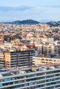 Living houses in Barcelona city on sunset Royalty Free Stock Photo