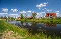 Living houses near a canal