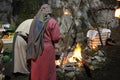 Living nativity scene on Genga,Italy Royalty Free Stock Photo