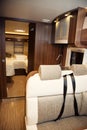Living Quarters in Luxury Motorhome Royalty Free Stock Photo