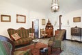 Living room with antiquities, interior