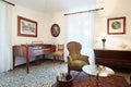 Living room with antiquities, old interior