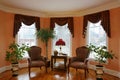 Living Room with Bay Window Royalty Free Stock Photo