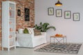 Living room with brick wall Royalty Free Stock Photo