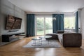 Living room with cement wall Royalty Free Stock Photo