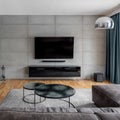 Living room with cement wall Royalty Free Stock Photo