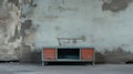 Industrial Brutalist Tv Stand In Retro Vintage Style