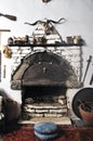 Living room with fireplace in Gokceada