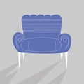 Living room furniture design concept with modern home interior elements isolated vector illustration. Royalty Free Stock Photo