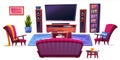 Living room furniture set isolated on background Royalty Free Stock Photo