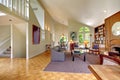 Living room with home library Royalty Free Stock Photo