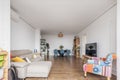 Living room of a house with wooden floors Royalty Free Stock Photo