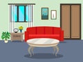 Living room illustration vector background Royalty Free Stock Photo