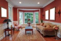 Living Room Interior With Bay Window Royalty Free Stock Photo