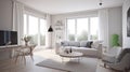 Living room interior design Finnish 3d render