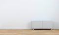 Living Room Interior on empty white wall background - minimal design, 3D rendering Royalty Free Stock Photo