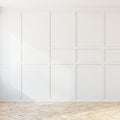 Living room interiror with white empty blank wall