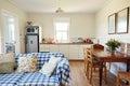 Living room and kitchen in a small country home Royalty Free Stock Photo