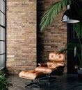 Living room loft in industrial style Royalty Free Stock Photo