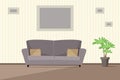 Living room modern interior vector illustration Royalty Free Stock Photo