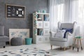 Living room with nautical decor Royalty Free Stock Photo