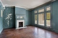 Living room in old abandoned home Royalty Free Stock Photo