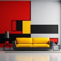 Abstract De Stijl Wallpaper With Eye-catching Composition Royalty Free Stock Photo