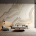 Mind-bending Marble Wall In Modern Living Room