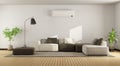 Living room with sofa and air conditioner Royalty Free Stock Photo