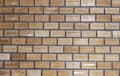 wall decorated with old clay bricks Royalty Free Stock Photo